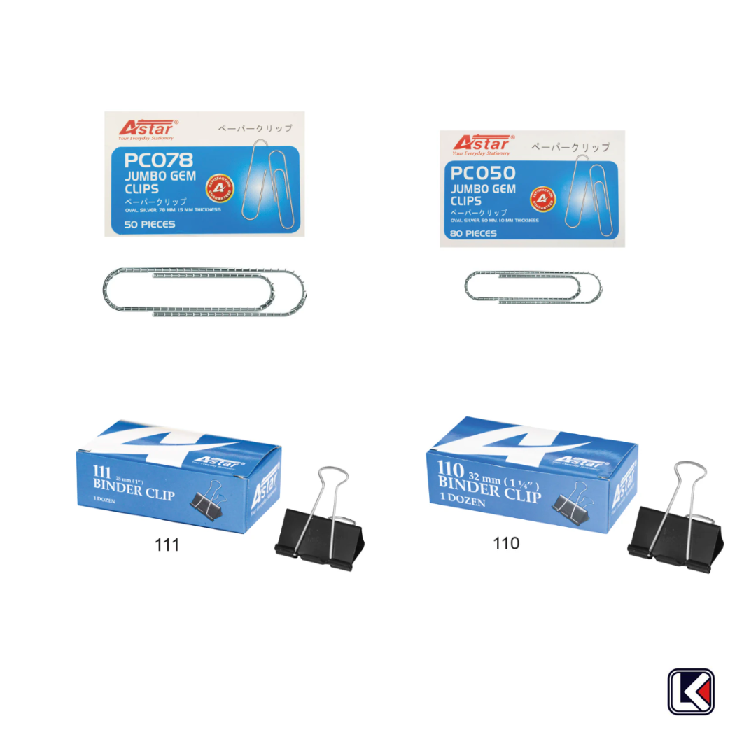 BINDER & PAPER CLIPS